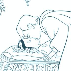 Раскраска Белоснежка