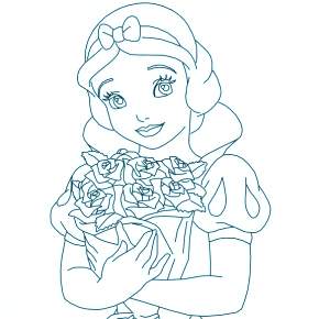 Раскраска Белоснежка