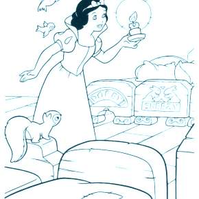 Раскраска Белоснежка