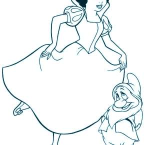 Раскраска Белоснежка