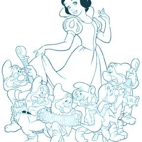 Раскраска Белоснежка