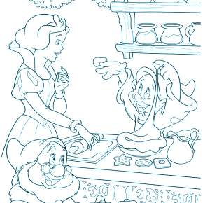 Раскраска Белоснежка