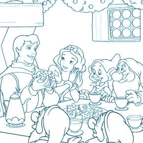 Раскраска Белоснежка