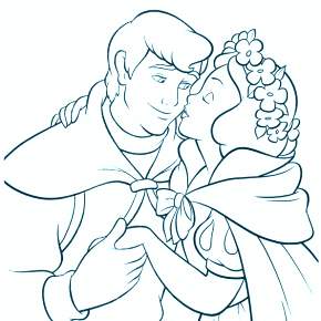 Раскраска Белоснежка