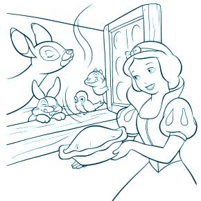 Раскраска Белоснежка