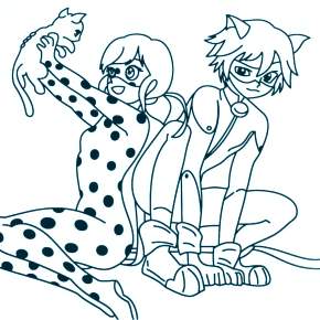 Раскраска Леди Баг и Супер Кот Раскраска Леди Баг и Супер Кот