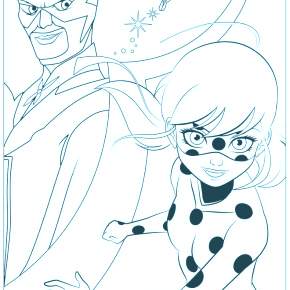 Раскраска Леди Баг и Супер Кот Раскраска Леди Баг и Супер Кот