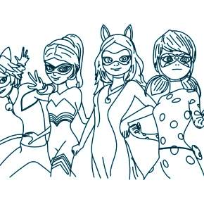 Раскраска Леди Баг и Супер Кот Раскраска Леди Баг и Супер Кот