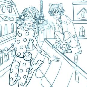 Раскраска Леди Баг и Супер Кот Раскраска Леди Баг и Супер Кот