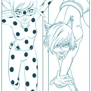 Раскраска Леди Баг и Супер Кот Раскраска Леди Баг и Супер Кот