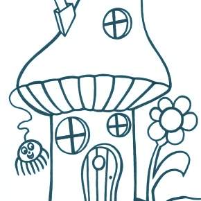 Раскраска Новогодний пряничный домик Раскраска Новогодний пряничный домик