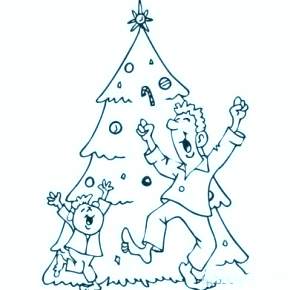 Раскраска Новогодний хоровод Раскраска Новогодний хоровод