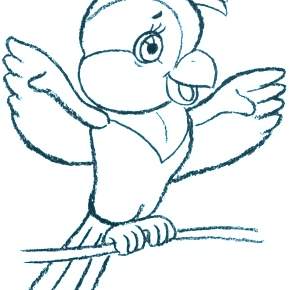 Раскраска попугаи