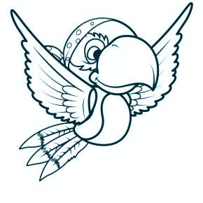 Раскраска попугаи