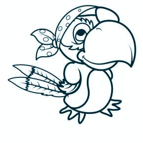 Раскраска попугаи