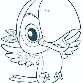 Раскраска попугаи