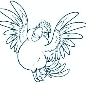 Раскраска попугаи