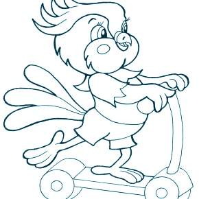 Раскраска попугаи