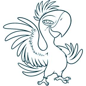 Раскраска попугаи