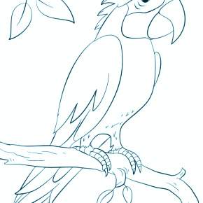 Раскраска попугаи