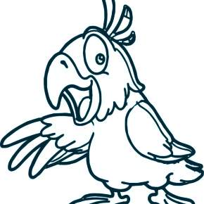 Раскраска попугаи