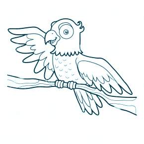 Раскраска попугаи
