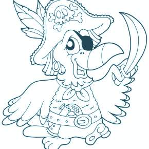 Раскраска попугаи