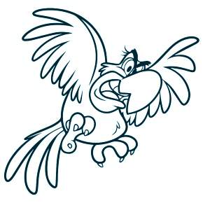 Раскраска попугаи