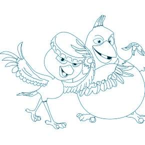 Раскраска попугаи