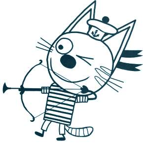 Раскраска Три кота