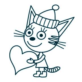 Раскраска Три кота