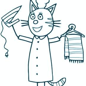 Раскраска Три кота