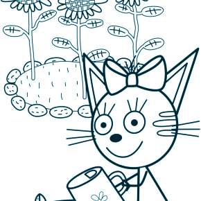 Раскраска Три кота