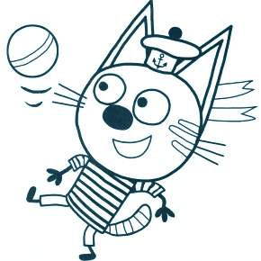 Раскраска Три кота