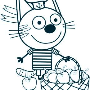 Раскраска Три кота