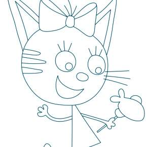 Раскраска Три кота