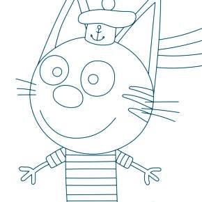 Раскраска Три кота