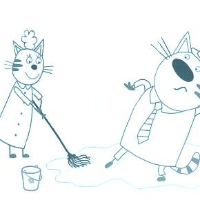 Раскраска Три кота