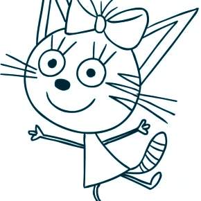 Раскраска Три кота