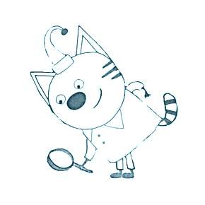 Раскраска Три кота