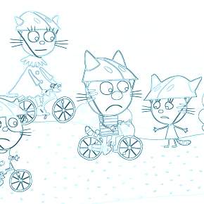 Раскраска Три кота