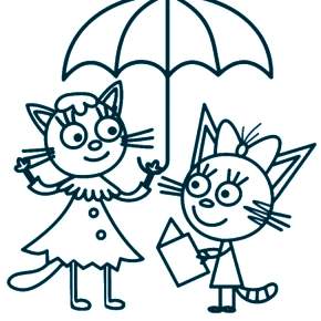 Раскраска Три кота
