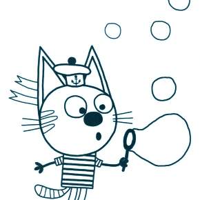 Раскраска Три кота