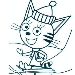 Раскраска Три кота