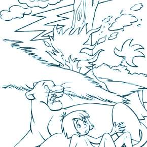 Раскраска Маугли