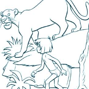 Раскраска Маугли