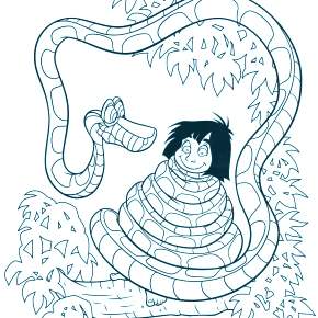 Раскраска Маугли