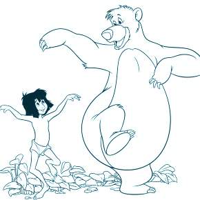 Раскраска Маугли