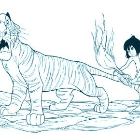 Раскраска Маугли