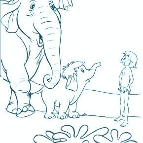 Раскраска Маугли